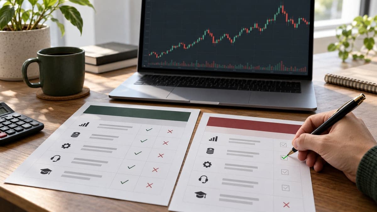 A trader comparing account costs and features before choosing an FBS alternative