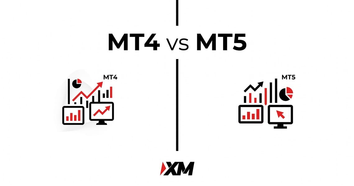 Side-by-side comparison of MetaTrader 4 and MetaTrader 5 trading platforms