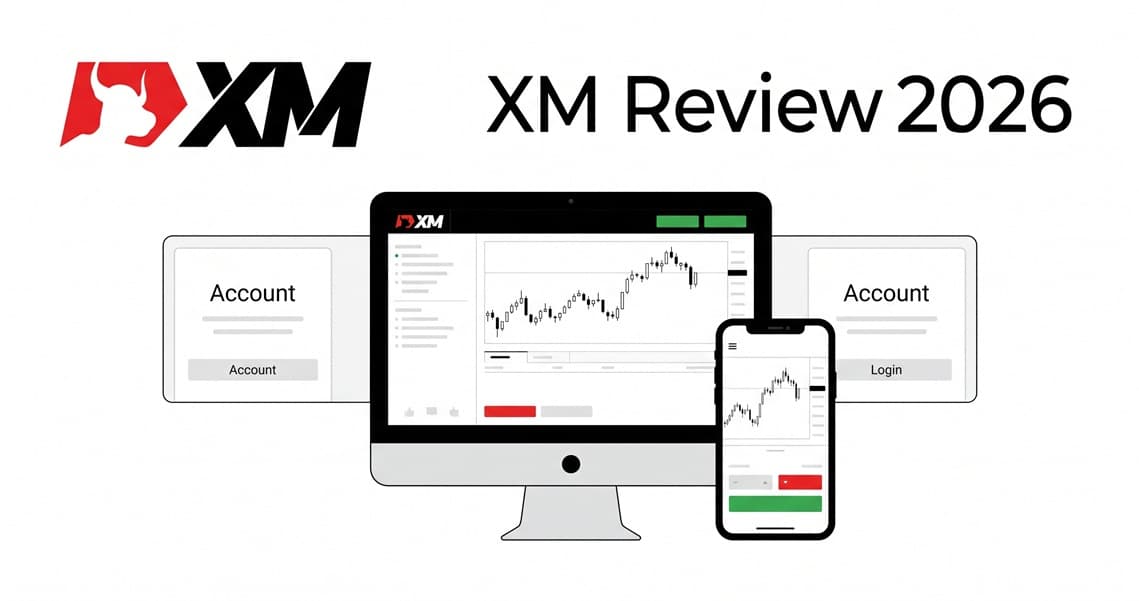 XM review overview showing account choices, MetaTrader platforms and key trading features