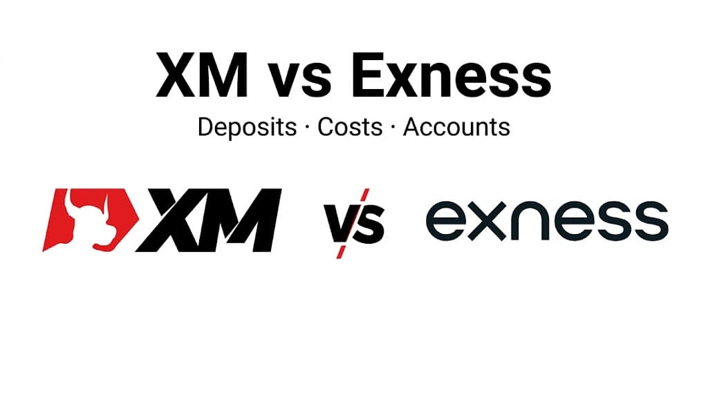 XM and Exness compared on minimum deposits, account costs and platforms
